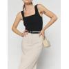 imageZeagoo Womens 2025 Sexy Square Neck Sleeveless Crop Tops Trendy Basic Ribbed Tank TopsVersatile Black