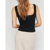 imageZeagoo Womens 2025 Sexy Square Neck Sleeveless Crop Tops Trendy Basic Ribbed Tank TopsVersatile Black