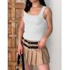 imageZeagoo Womens 2025 Sexy Square Neck Sleeveless Crop Tops Trendy Basic Ribbed Tank TopsVersatile White