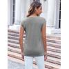 imageZeagoo Womens 3 Pack Cap Sleeve T Shirts V Neck Basic Tees Tops with Pocket Fashion Trendy Casual Summer Outfits Clothes 2025Light Grey