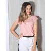 imageZeagoo Womens 3 Pack Cap Sleeve T Shirts V Neck Basic Tees Tops with Pocket Fashion Trendy Casual Summer Outfits Clothes 2025Pink