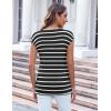 imageZeagoo Womens 3 Pack Cap Sleeve T Shirts V Neck Basic Tees Tops with Pocket Fashion Trendy Casual Summer Outfits Clothes 2025Zblack Stripe