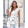 imageZeagoo Womens 3 Pack Cap Sleeve T Shirts V Neck Basic Tees Tops with Pocket Fashion Trendy Casual Summer Outfits Clothes 2025Zblue Flower