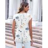 imageZeagoo Womens 3 Pack Cap Sleeve T Shirts V Neck Basic Tees Tops with Pocket Fashion Trendy Casual Summer Outfits Clothes 2025Zblue Flower