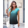 imageZeagoo Womens 3 Pack Cap Sleeve T Shirts V Neck Basic Tees Tops with Pocket Fashion Trendy Casual Summer Outfits Clothes 2025Zdye Blue