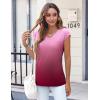 imageZeagoo Womens 3 Pack Cap Sleeve T Shirts V Neck Basic Tees Tops with Pocket Fashion Trendy Casual Summer Outfits Clothes 2025Zdye Rose