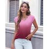 imageZeagoo Womens 3 Pack Cap Sleeve T Shirts V Neck Basic Tees Tops with Pocket Fashion Trendy Casual Summer Outfits Clothes 2025Zdye Rose