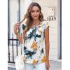 imageZeagoo Womens 3 Pack Cap Sleeve T Shirts V Neck Basic Tees Tops with Pocket Fashion Trendy Casual Summer Outfits Clothes 2025Ztie Dye Flower