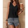 imageZeagoo Womens Tank Tops Loose Fit Casual V Neck Boho Summer Pleated Sleeveless Shirts Basic Trendy Outfits ClothesBlack