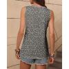 imageZeagoo Womens Tank Tops Loose Fit Casual V Neck Boho Summer Pleated Sleeveless Shirts Basic Trendy Outfits ClothesBlack Apricot Flower