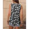 imageZeagoo Womens Tank Tops Loose Fit Casual V Neck Boho Summer Pleated Sleeveless Shirts Basic Trendy Outfits ClothesBlack White Flower