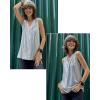 imageZeagoo Womens Tank Tops Loose Fit Casual V Neck Boho Summer Pleated Sleeveless Shirts Basic Trendy Outfits ClothesBlack White Stripe