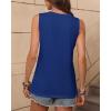 imageZeagoo Womens Tank Tops Loose Fit Casual V Neck Boho Summer Pleated Sleeveless Shirts Basic Trendy Outfits ClothesBlue