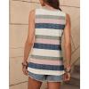 imageZeagoo Womens Tank Tops Loose Fit Casual V Neck Boho Summer Pleated Sleeveless Shirts Basic Trendy Outfits ClothesColorful Stripe