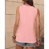 imageZeagoo Womens Tank Tops Loose Fit Casual V Neck Boho Summer Pleated Sleeveless Shirts Basic Trendy Outfits ClothesCoral