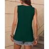 imageZeagoo Womens Tank Tops Loose Fit Casual V Neck Boho Summer Pleated Sleeveless Shirts Basic Trendy Outfits ClothesGreen