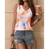 imageZeagoo Womens Tank Tops Loose Fit Casual V Neck Boho Summer Pleated Sleeveless Shirts Basic Trendy Outfits ClothesMulticolor