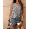 imageZeagoo Womens Tank Tops Loose Fit Casual V Neck Boho Summer Pleated Sleeveless Shirts Basic Trendy Outfits ClothesPink Blue Flower