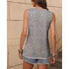 imageZeagoo Womens Tank Tops Loose Fit Casual V Neck Boho Summer Pleated Sleeveless Shirts Basic Trendy Outfits ClothesPink Blue Flower