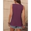 imageZeagoo Womens Tank Tops Loose Fit Casual V Neck Boho Summer Pleated Sleeveless Shirts Basic Trendy Outfits ClothesPurple Red