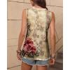 imageZeagoo Womens Tank Tops Loose Fit Casual V Neck Boho Summer Pleated Sleeveless Shirts Basic Trendy Outfits ClothesRed Flower