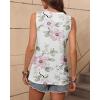 imageZeagoo Womens Tank Tops Loose Fit Casual V Neck Boho Summer Pleated Sleeveless Shirts Basic Trendy Outfits ClothesWhite Pink Flower