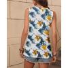 imageZeagoo Womens Tank Tops Loose Fit Casual V Neck Boho Summer Pleated Sleeveless Shirts Basic Trendy Outfits ClothesWhite Yellow Flower