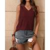 imageZeagoo Womens Tank Tops Loose Fit Casual V Neck Boho Summer Pleated Sleeveless Shirts Basic Trendy Outfits ClothesWine Red