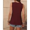imageZeagoo Womens Tank Tops Loose Fit Casual V Neck Boho Summer Pleated Sleeveless Shirts Basic Trendy Outfits ClothesWine Red