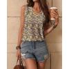 imageZeagoo Womens Tank Tops Loose Fit Casual V Neck Boho Summer Pleated Sleeveless Shirts Basic Trendy Outfits ClothesYellow Flower