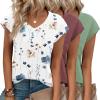 3 Pack-blue Flower  Light Green  Wine Red