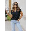 imageZeagoo Short Sleeve Shirts for Women Casual Soft V Neck Basic Tee Tops Summer Outfit Clothes1 Packblack
