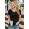 imageZeagoo Short Sleeve Shirts for Women Casual Soft V Neck Basic Tee Tops Summer Outfit Clothes1 Packblack