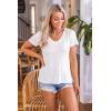 imageZeagoo Short Sleeve Shirts for Women Casual Soft V Neck Basic Tee Tops Summer Outfit Clothes1 Packwhite
