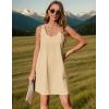 imageZeagoo Summer Dress for Women Sleeveless Tank Dress with Pockets Casual Short A Line Dress Crewneck Sundress 2025Beige