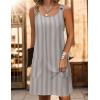 imageZeagoo Summer Dress for Women Sleeveless Tank Dress with Pockets Casual Short A Line Dress Crewneck Sundress 2025Black Stripe