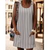 imageZeagoo Summer Dress for Women Sleeveless Tank Dress with Pockets Casual Short A Line Dress Crewneck Sundress 2025Black Stripe