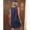 imageZeagoo Summer Dress for Women Sleeveless Tank Dress with Pockets Casual Short A Line Dress Crewneck Sundress 2025Dark Blue