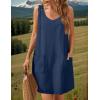 imageZeagoo Summer Dress for Women Sleeveless Tank Dress with Pockets Casual Short A Line Dress Crewneck Sundress 2025Dark Blue