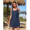 imageZeagoo Summer Dress for Women Sleeveless Tank Dress with Pockets Casual Short A Line Dress Crewneck Sundress 2025Dark Blue