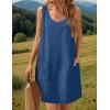 imageZeagoo Summer Dress for Women Sleeveless Tank Dress with Pockets Casual Short A Line Dress Crewneck Sundress 2025Deep Blue