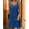 imageZeagoo Summer Dress for Women Sleeveless Tank Dress with Pockets Casual Short A Line Dress Crewneck Sundress 2025Deep Blue
