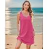 imageZeagoo Summer Dress for Women Sleeveless Tank Dress with Pockets Casual Short A Line Dress Crewneck Sundress 2025Hot Pink
