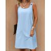 imageZeagoo Summer Dress for Women Sleeveless Tank Dress with Pockets Casual Short A Line Dress Crewneck Sundress 2025Light Blue