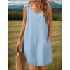 imageZeagoo Summer Dress for Women Sleeveless Tank Dress with Pockets Casual Short A Line Dress Crewneck Sundress 2025Light Blue