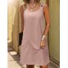 imageZeagoo Summer Dress for Women Sleeveless Tank Dress with Pockets Casual Short A Line Dress Crewneck Sundress 2025Light Pink