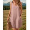 imageZeagoo Summer Dress for Women Sleeveless Tank Dress with Pockets Casual Short A Line Dress Crewneck Sundress 2025Light Pink