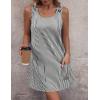 imageZeagoo Summer Dress for Women Sleeveless Tank Dress with Pockets Casual Short A Line Dress Crewneck Sundress 2025Navyblue Stripe