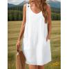 imageZeagoo Summer Dress for Women Sleeveless Tank Dress with Pockets Casual Short A Line Dress Crewneck Sundress 2025White