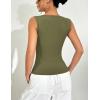 imageZeagoo Womens Going Out Tops Slim Fit Sleeveless Crop Tank Tops Crew Neck Sexy Basic Tee 2025 Y2k Fashion OutfitsArmy Green